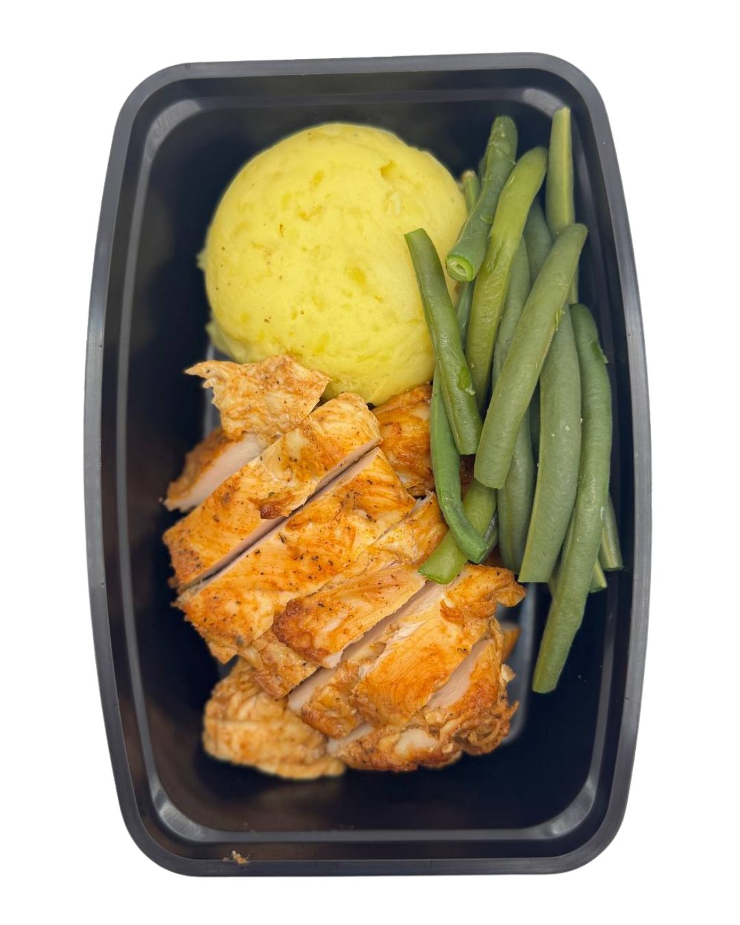 Bbq Chicken with Mashed Potatoes & Green Beans